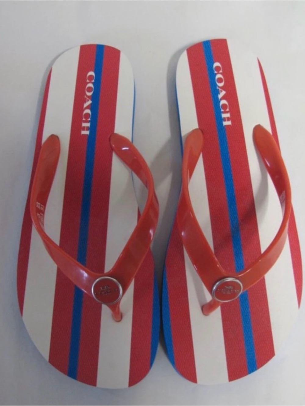 Coach Zayn Flip Flops with Stripe Print (Style No. CU133)